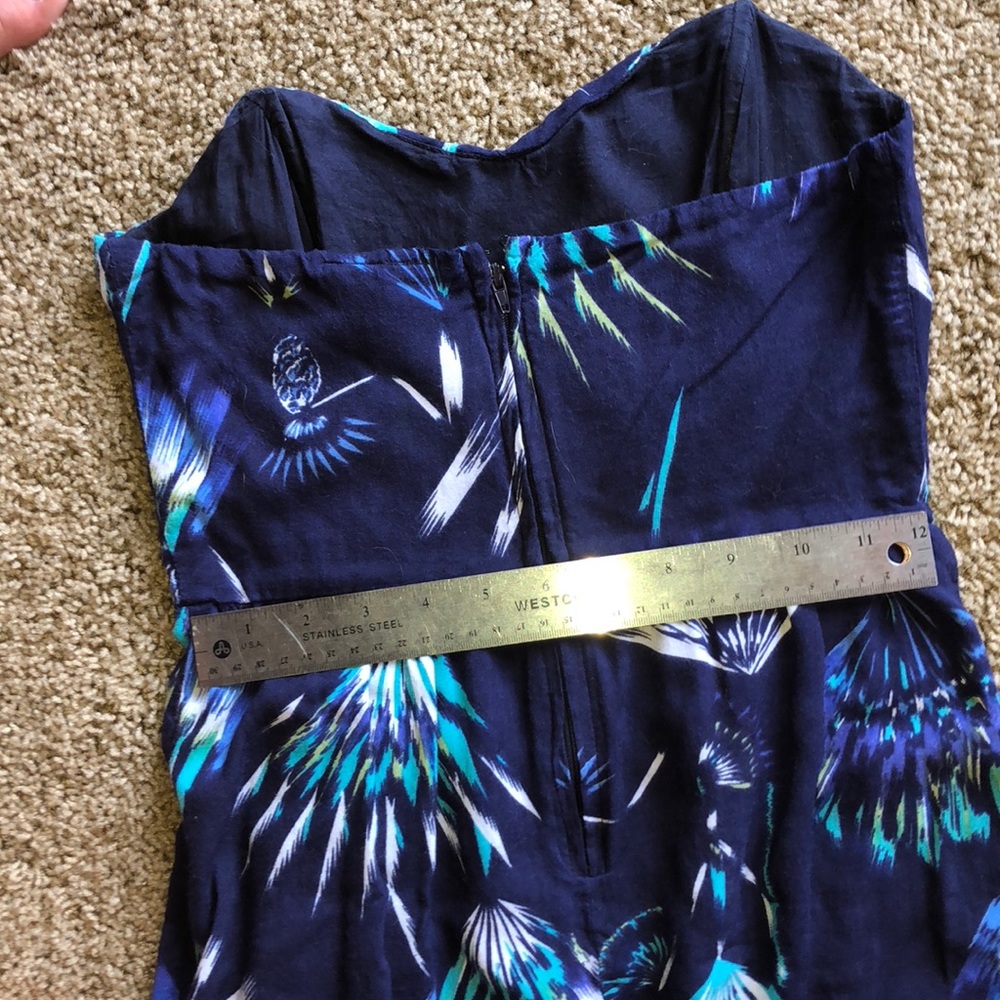 Blue strapless dress - Picture 7 of 8